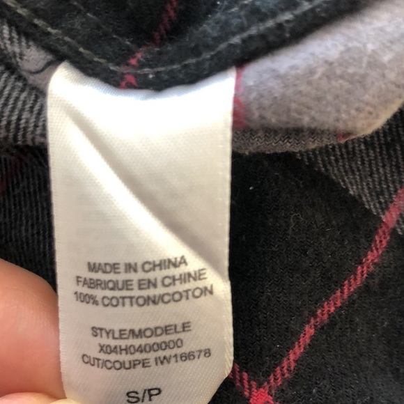 Guess Brushed Cotton Western Pearl Snap Flannel Shirt Sz. S Black Gray - Picture 6 of 6